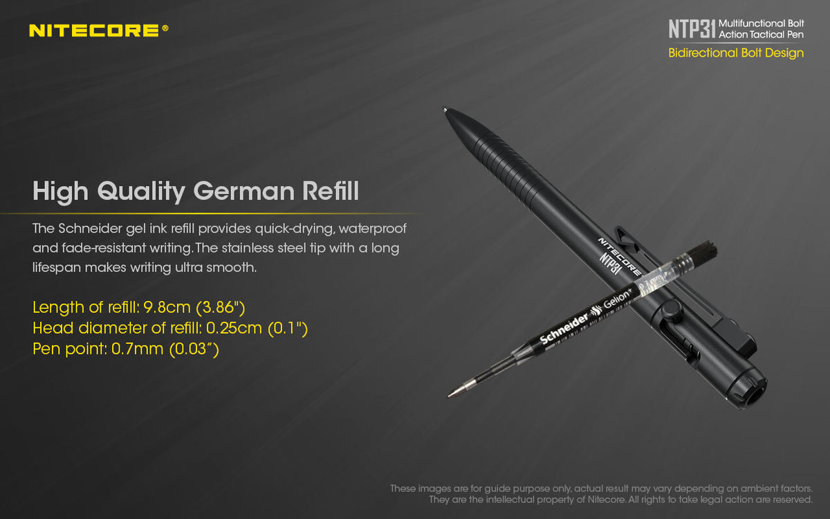 Tactical Pen with Tungsten Tip & Emergency Window Breaker - EDC Self Defense Tool