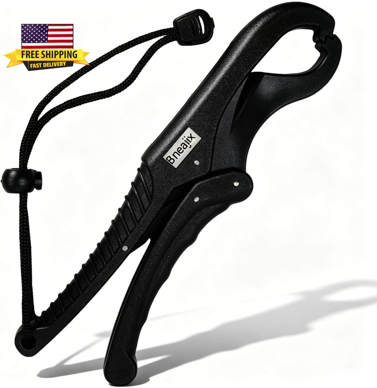 9.5-Inch Floating Fish Lip Gripper with Lanyard - Fish Hook Removal Tool