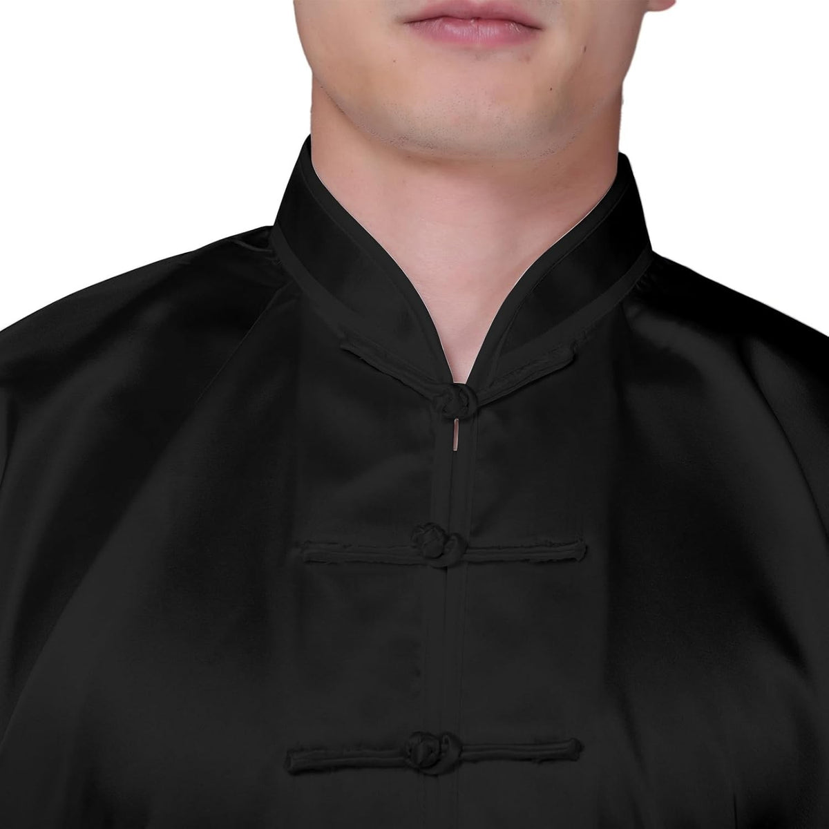 Lightweight Silk Tai Chi Uniform with Mandarin Collar - Unisex X-Large