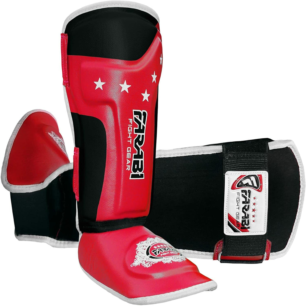 Kids Boxing Shin Guards with Gel Padding - Junior Training Protective Gear