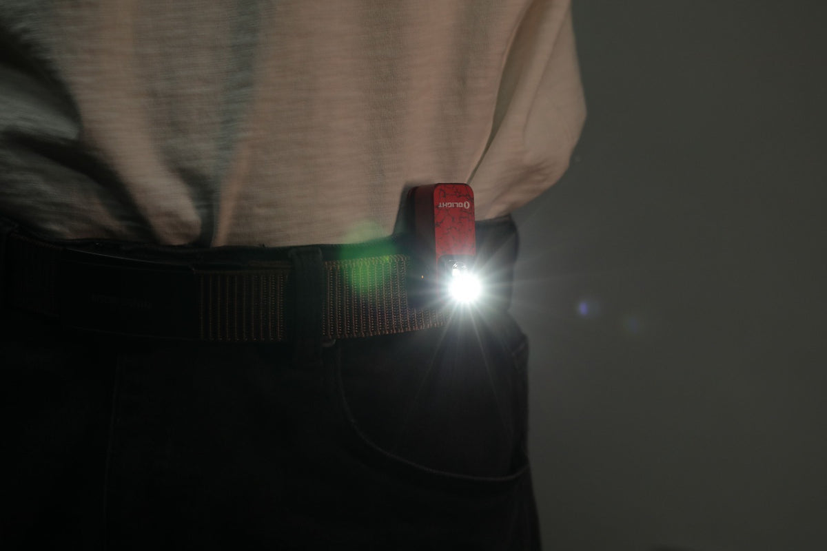 Olight Oclip Pro Clip-On Light with Flood, Spot, Red Light, 500 Lumens