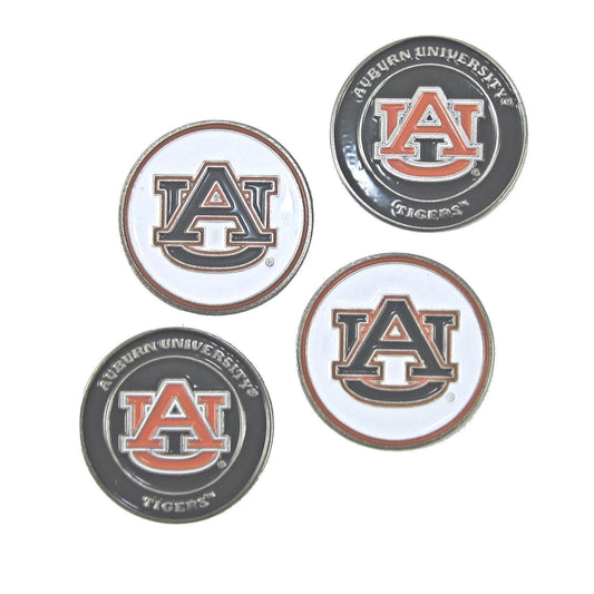 Auburn Tigers Golf Ball Markers 4-Pack - Officially Licensed Team Logo
