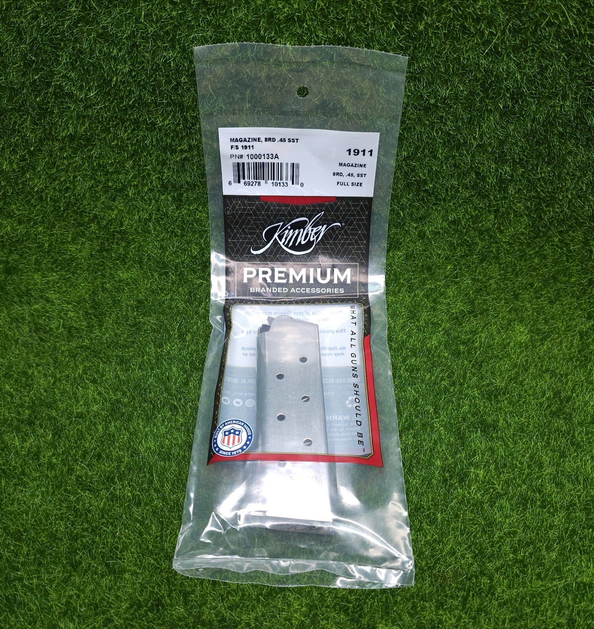 Kimber 1911 Full Size 8-Round .45 ACP Stainless Steel Magazines - Lot of 5