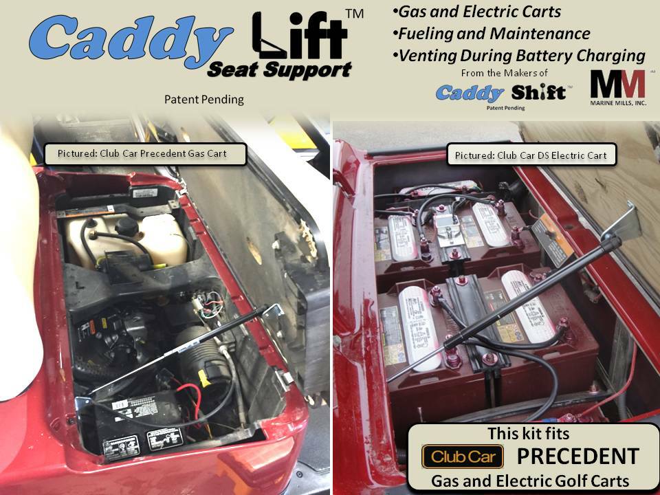Golf Cart Seat Support Kit for Club Car Precedent Onward Tempo - Fits Gas & Electric Models