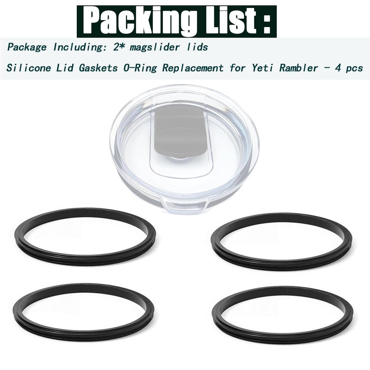 32 oz Replacement Lid for Yeti Tumbler Splash Resistant BPA-Free 2 Pack