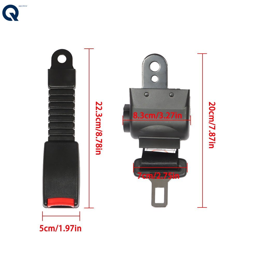Retractable Golf Cart Seat Belts & Bracket Kit for EZGO Yamaha Club Car