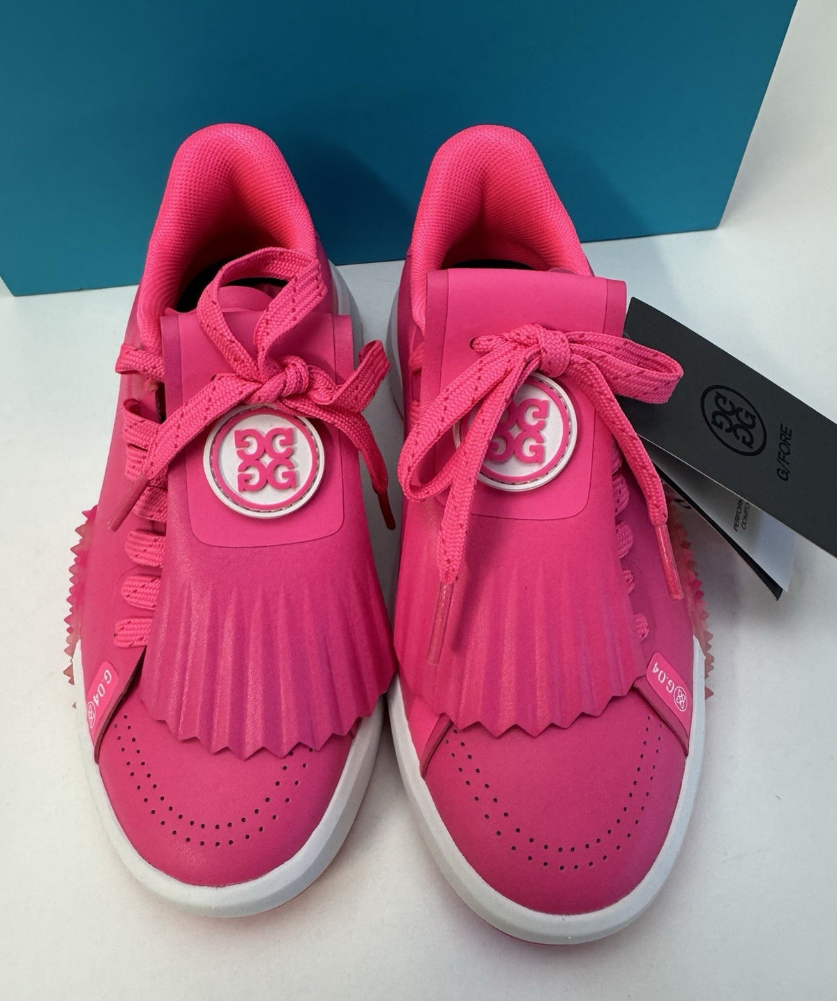 G/FORE Ladies Leather Camo Golf Shoes Size 5 Pink Waterproof Kiltie