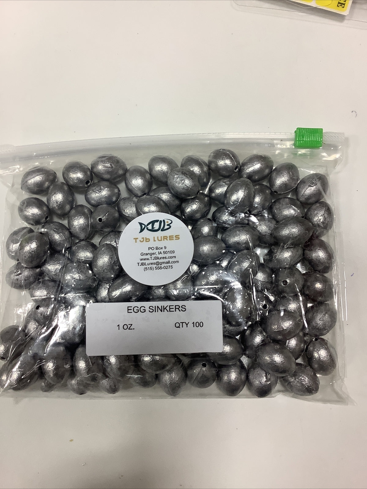 100 Pcs Lead Egg Sinkers Fishing Weights - 1 oz Slip Sinkers for Freshwater & Saltwater Fishing