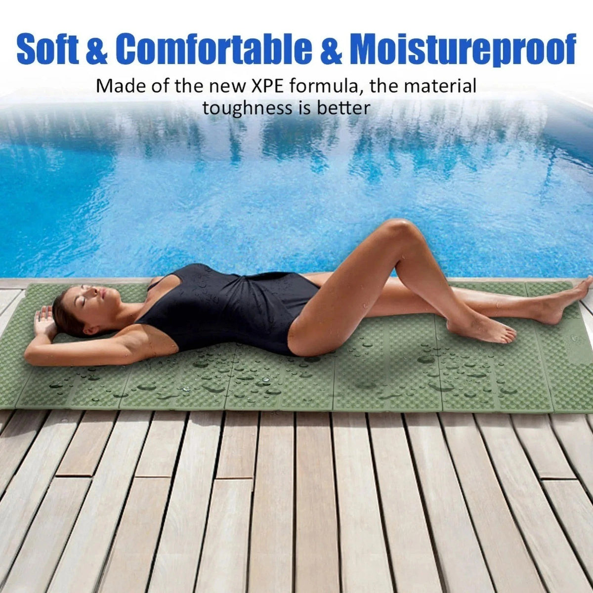 Moisture-Proof Camping Sleeping Pad Foldable Foam Mat for Tent Hiking Picnic