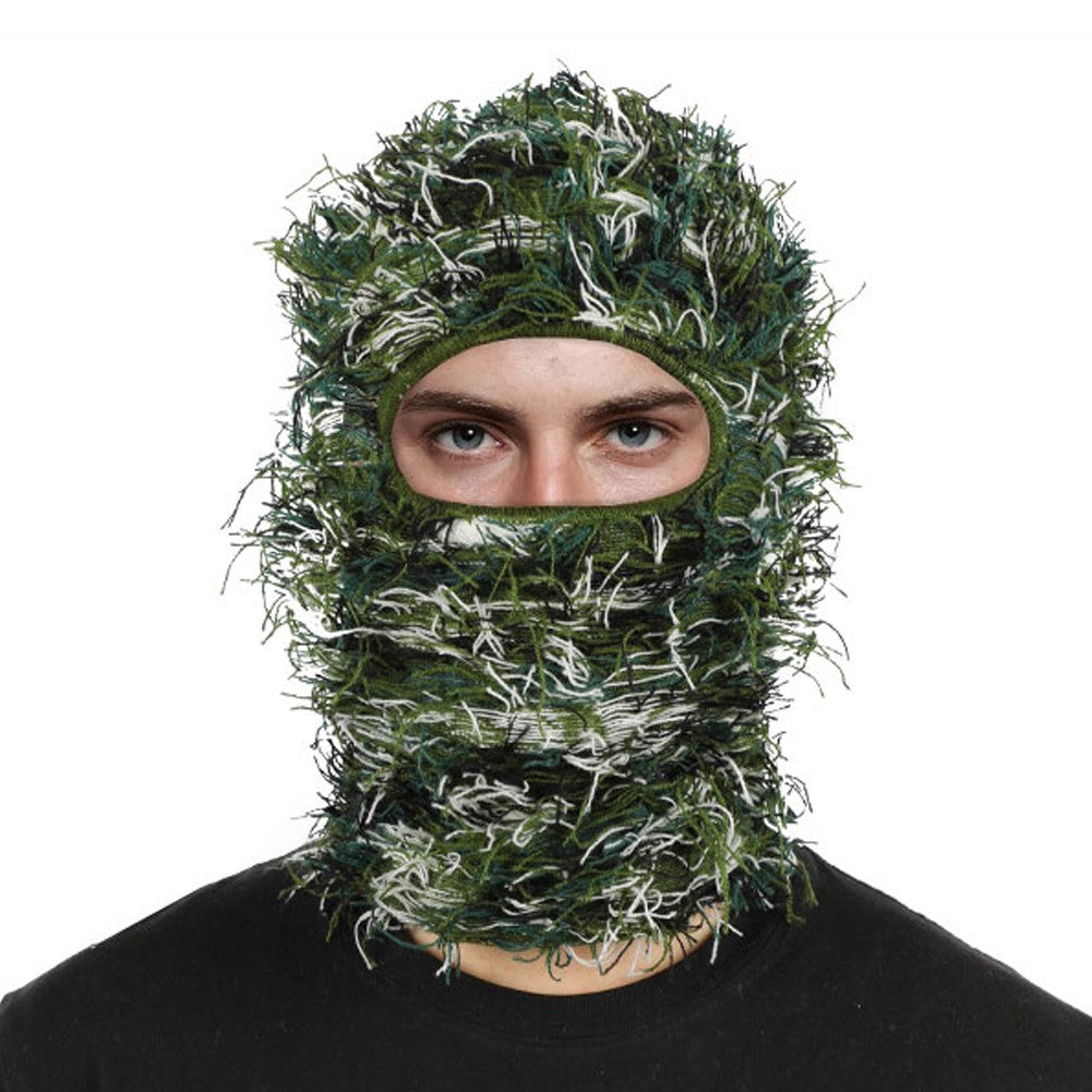 Distressed Full Face Ski Mask Balaclava for Winter Sports and Cosplay