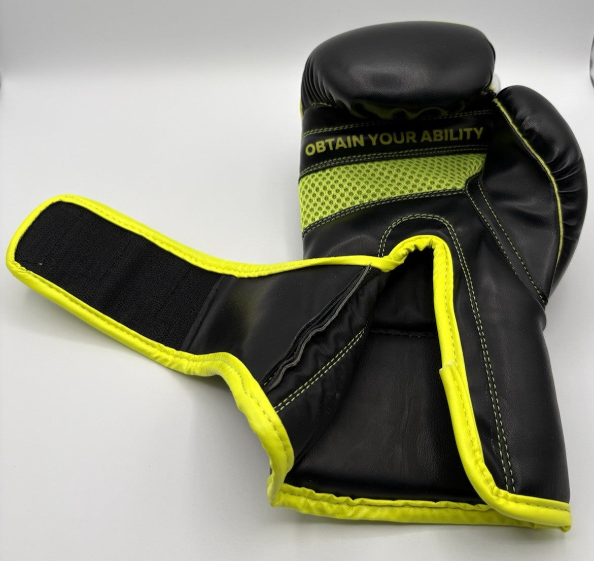 Gel Boxing Gloves 8 oz for Sparring & Training - Yellow & Black