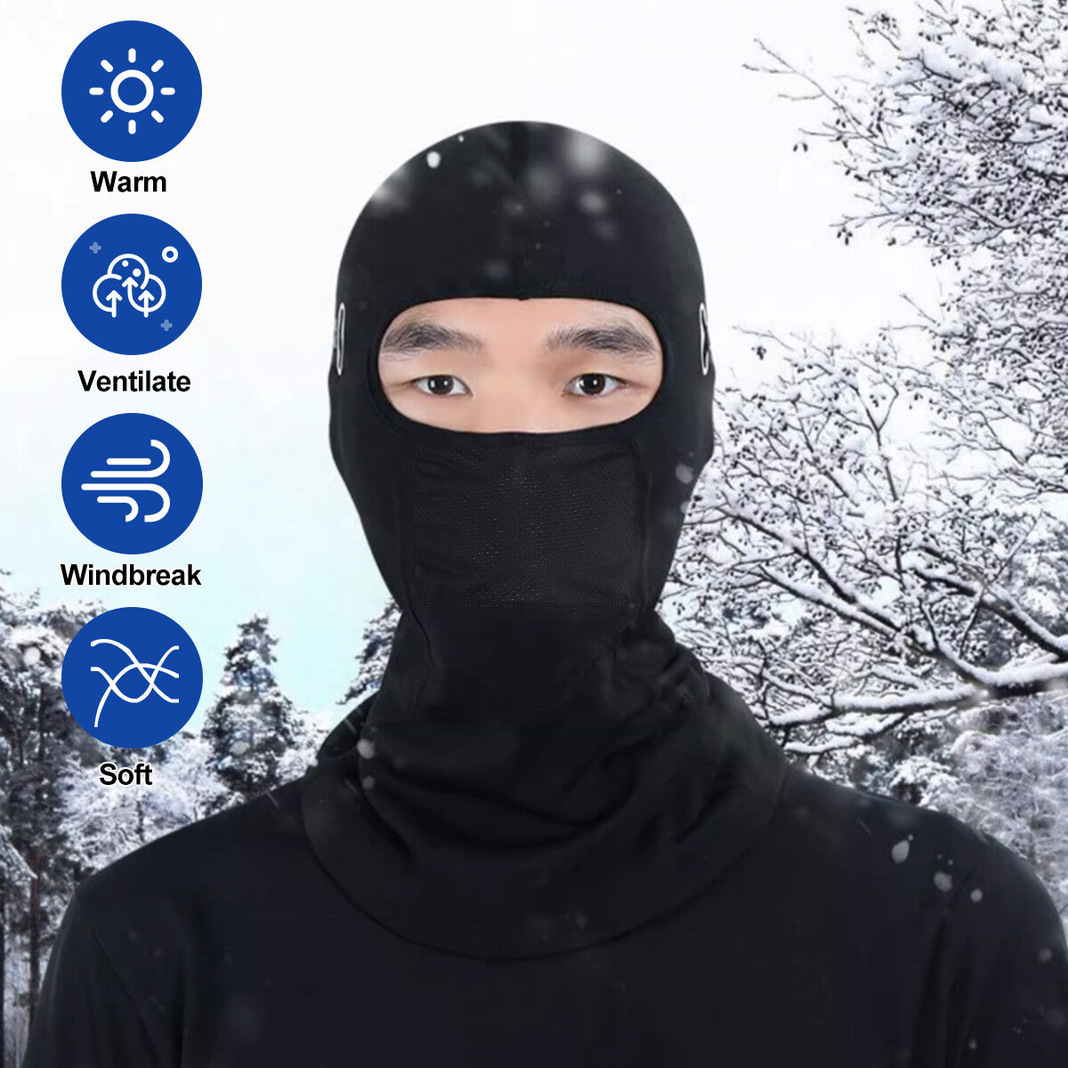 Winter Thermal Balaclava Face Mask Windproof Fleece Ski Mask