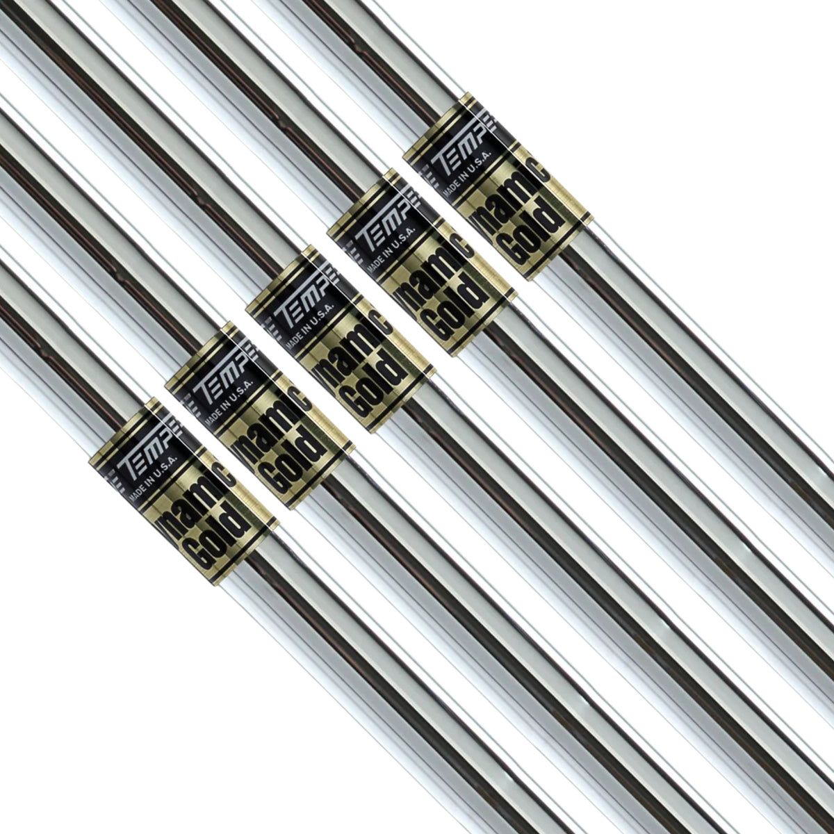 Golf Iron Shaft Set - Steel Dynamic Gold Tapered Shafts for 3-PW & Custom Flex Options