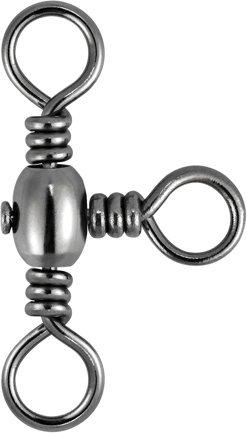 Heavy Duty 30 Pack 3-Way Barrel Swivels for Saltwater & Freshwater Fishing 35-175LB