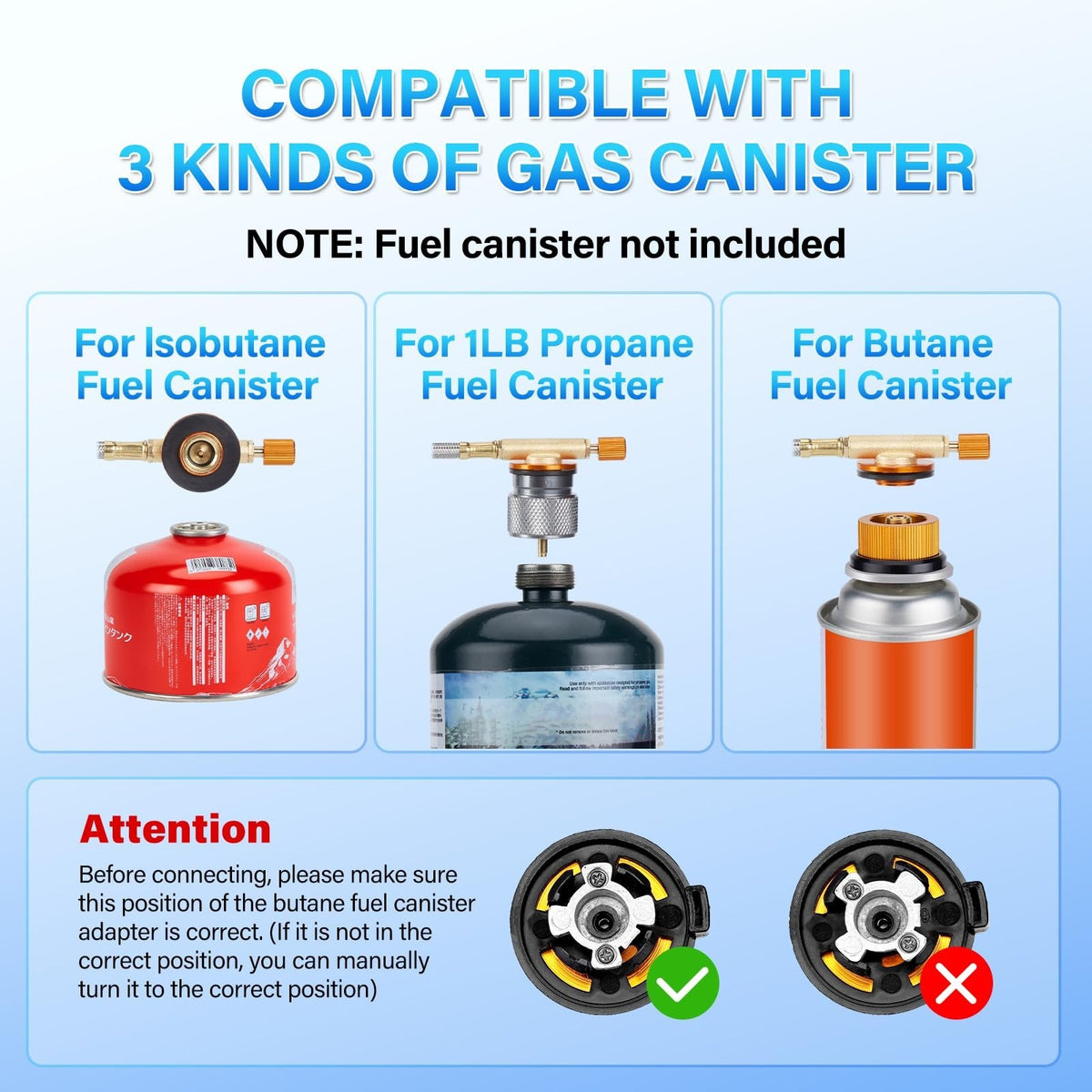 Portable Camping Stove with Windblocker & Carrying Case - 3 Fuel Types