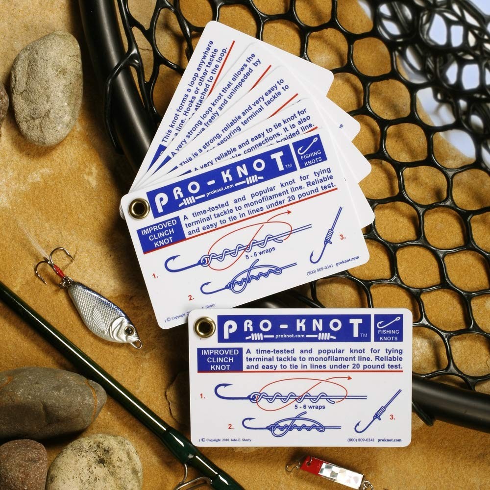 Fishing Knot Cards Waterproof Set - 12 Essential Tying Instructions