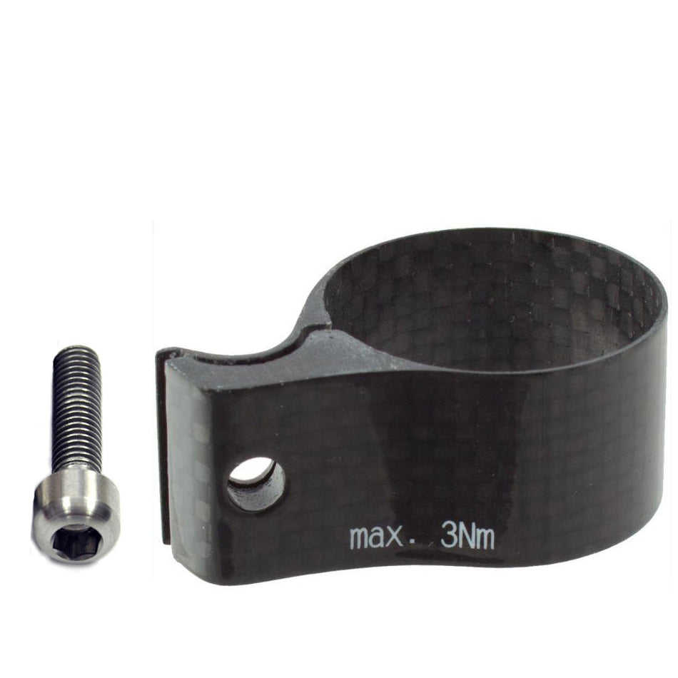 Lightweight Carbon Front Derailleur Adapter Clamp 34.9-35mm for Cycling