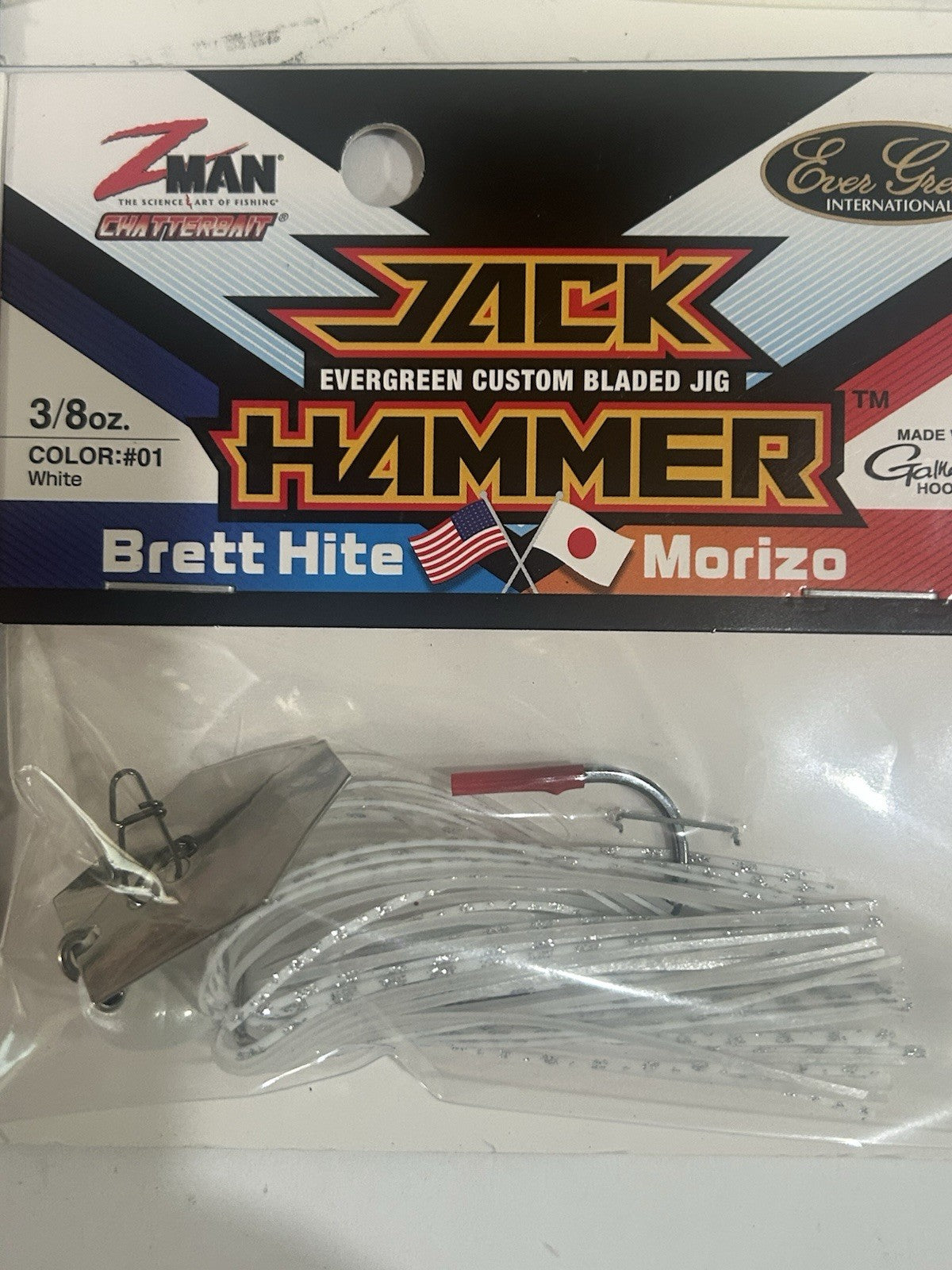 Fishing Chatterbait Set - 4 Different 3/8 Oz Jack Hammer Lures