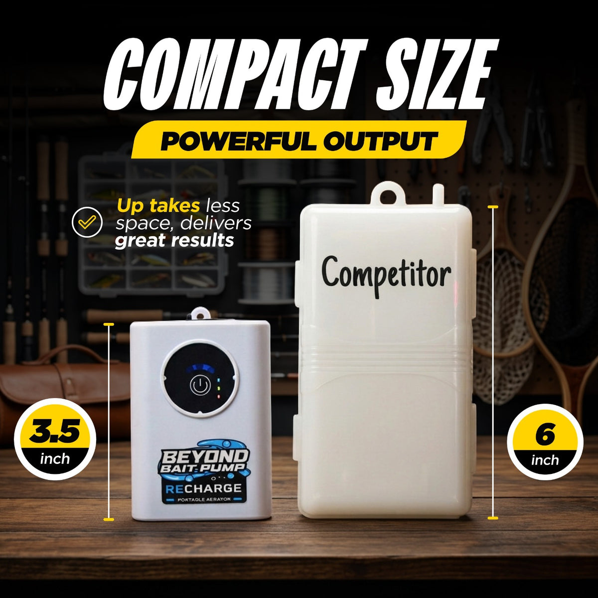 Rechargeable Mini Bait Pump for Live Bait Aeration and Fish Tank Oxygenation