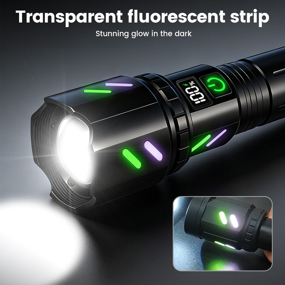 Rechargeable LED Tactical Flashlight with Zoom & SOS Modes