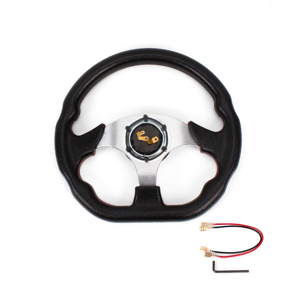 Golf Cart Steering Wheel with Hub Adapter for EZGO RXV TXT - Universal Fit
