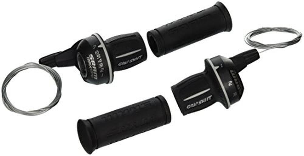 Bicycle Shifter Set SRAM MRX Comp 7-Speed GripShift for Front & Rear, Black