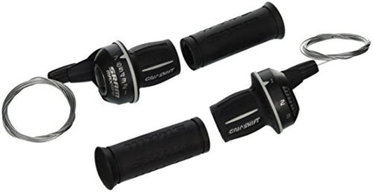 Bicycle Shifter Set SRAM MRX Comp 7-Speed GripShift for Front & Rear, Black