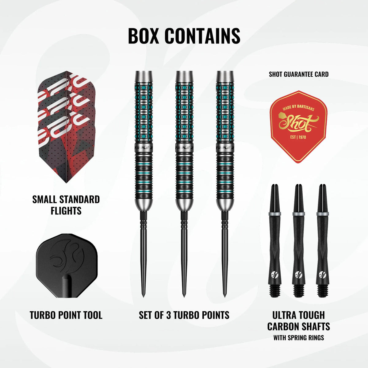 Dart Set 23g 90% Tungsten Turbo Point Niels Zonneveld Center-Weighted Stroke