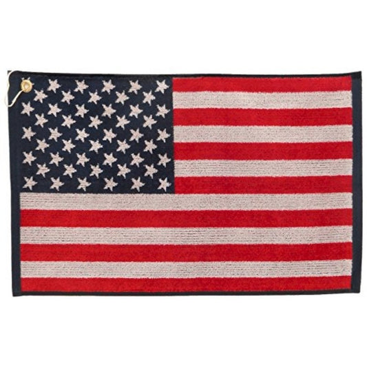 American Flag Golf Towel - 16x24 Patriot Design for Golf Bag