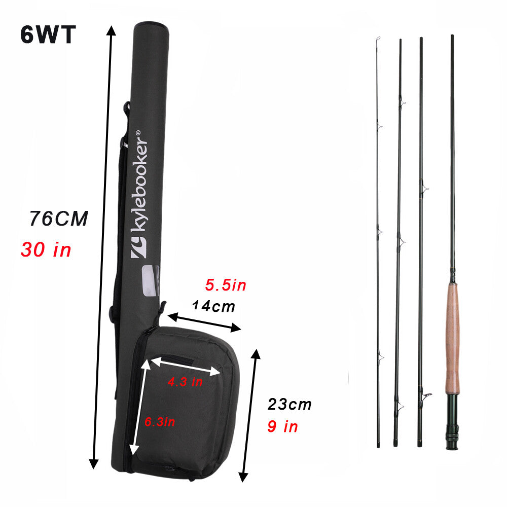 Fly Fishing Rod and Reel Combo Kit for Beginners - Multiple Sizes & Weights