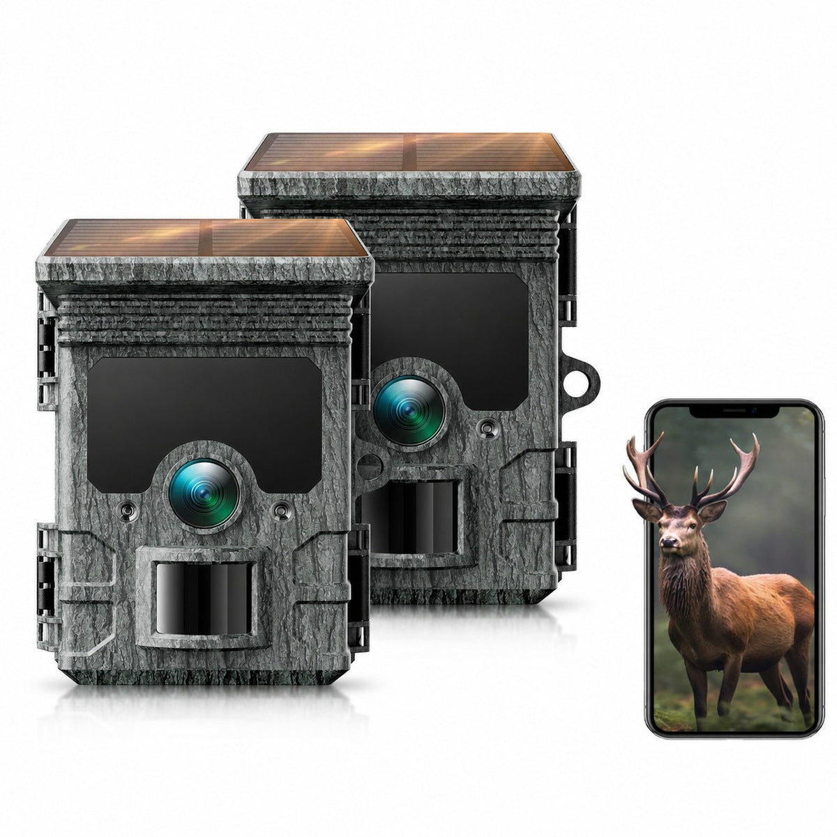 Solar Trail Camera 85MP 4K Night Vision WiFi Wildlife Hunting Cam