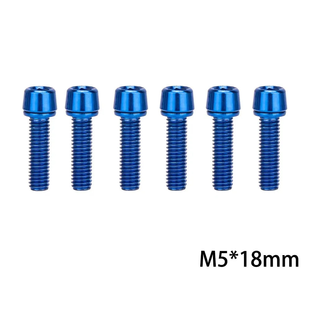 Bike Stem Bolts M5/M6 x 18mm with Washers - MTB & Road Handlebar Screws Set