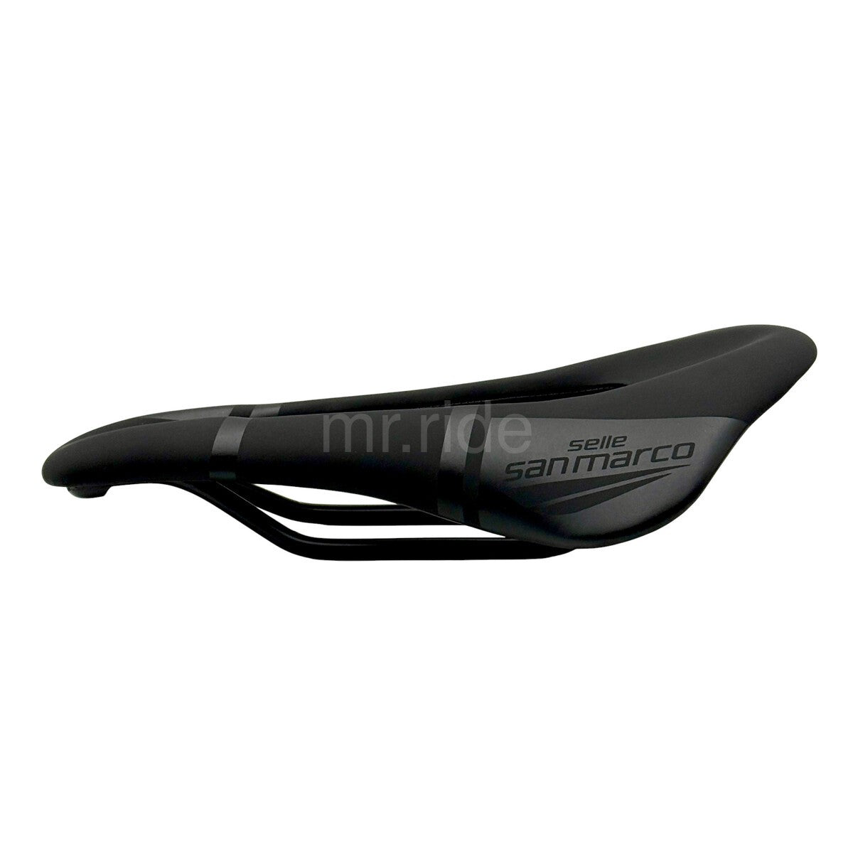 Selle San Marco ShortFit Bike Saddle 145x250mm Open-Fit Carbon Steel Rails Matte Black