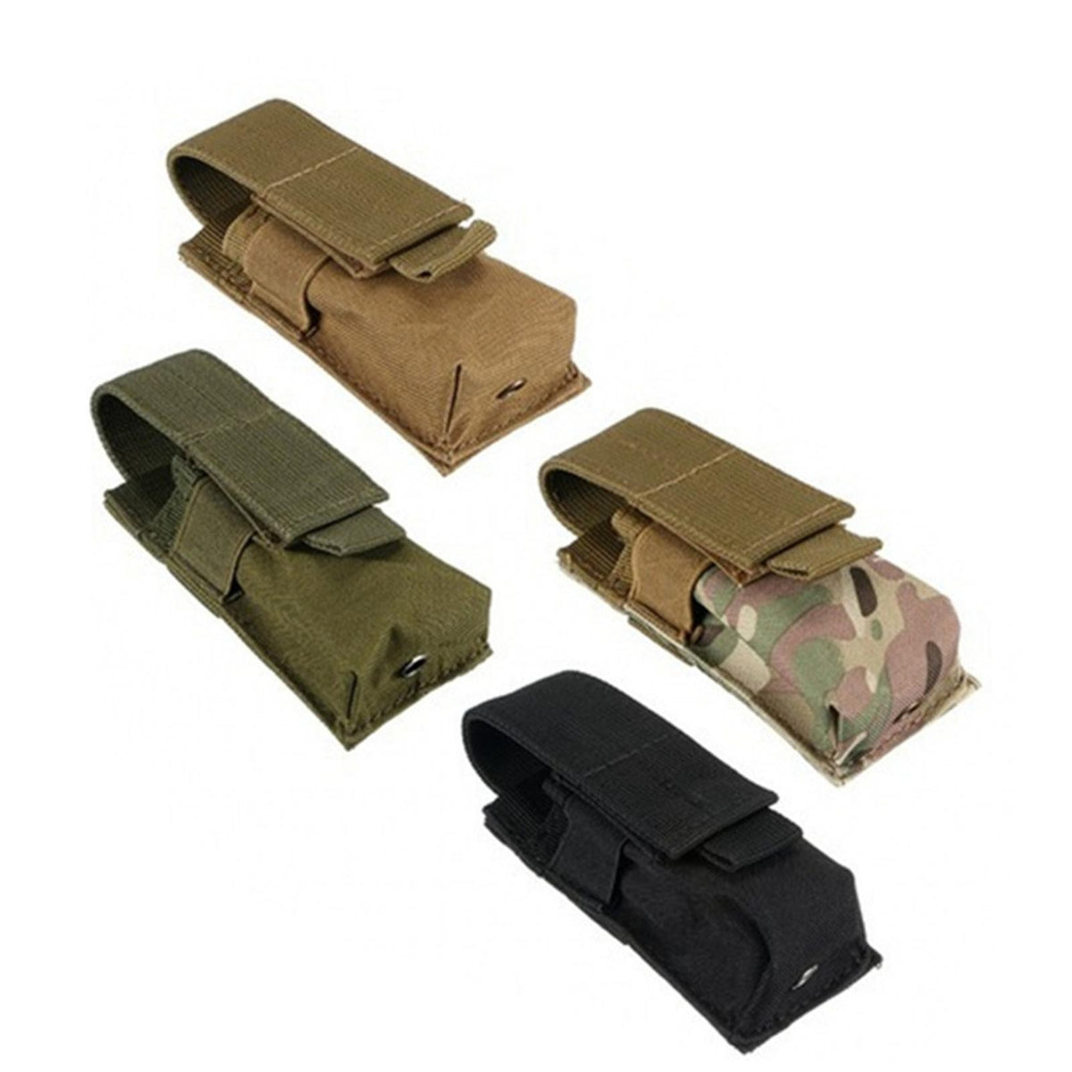 Tactical Molle Flashlight Holder Holster Pouch for Belt or Backpack