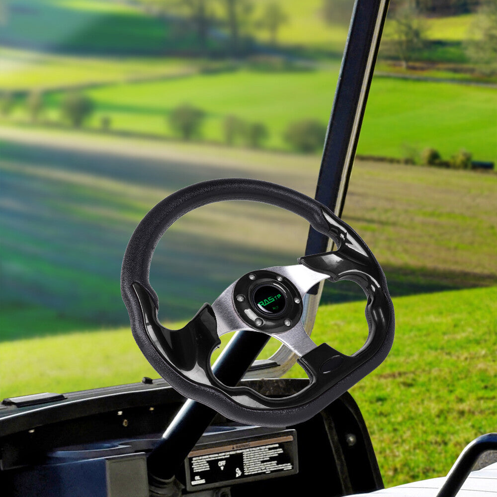 13-Inch Golf Cart Steering Wheel with Hub Adapter for EZGO Yamaha Club Car