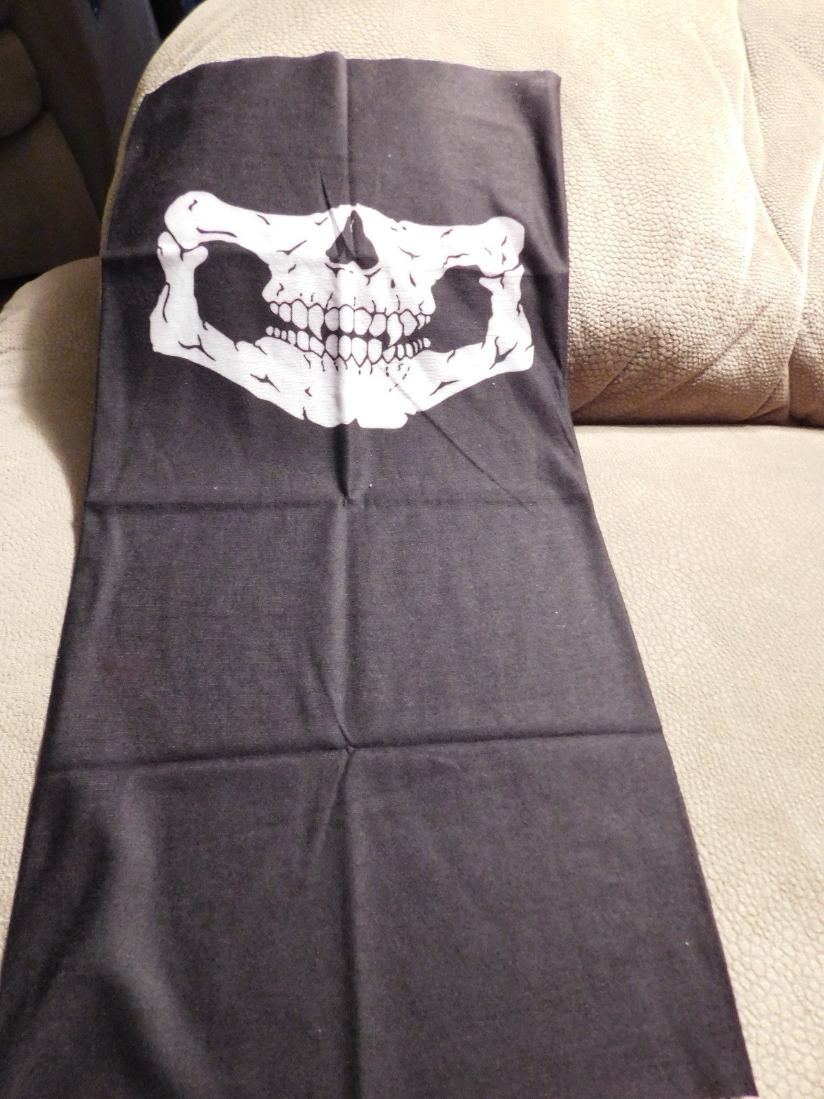 Motorcycle Skull Bandanna Face Mask Neck Gaiter - Reusable Polyester Headwear