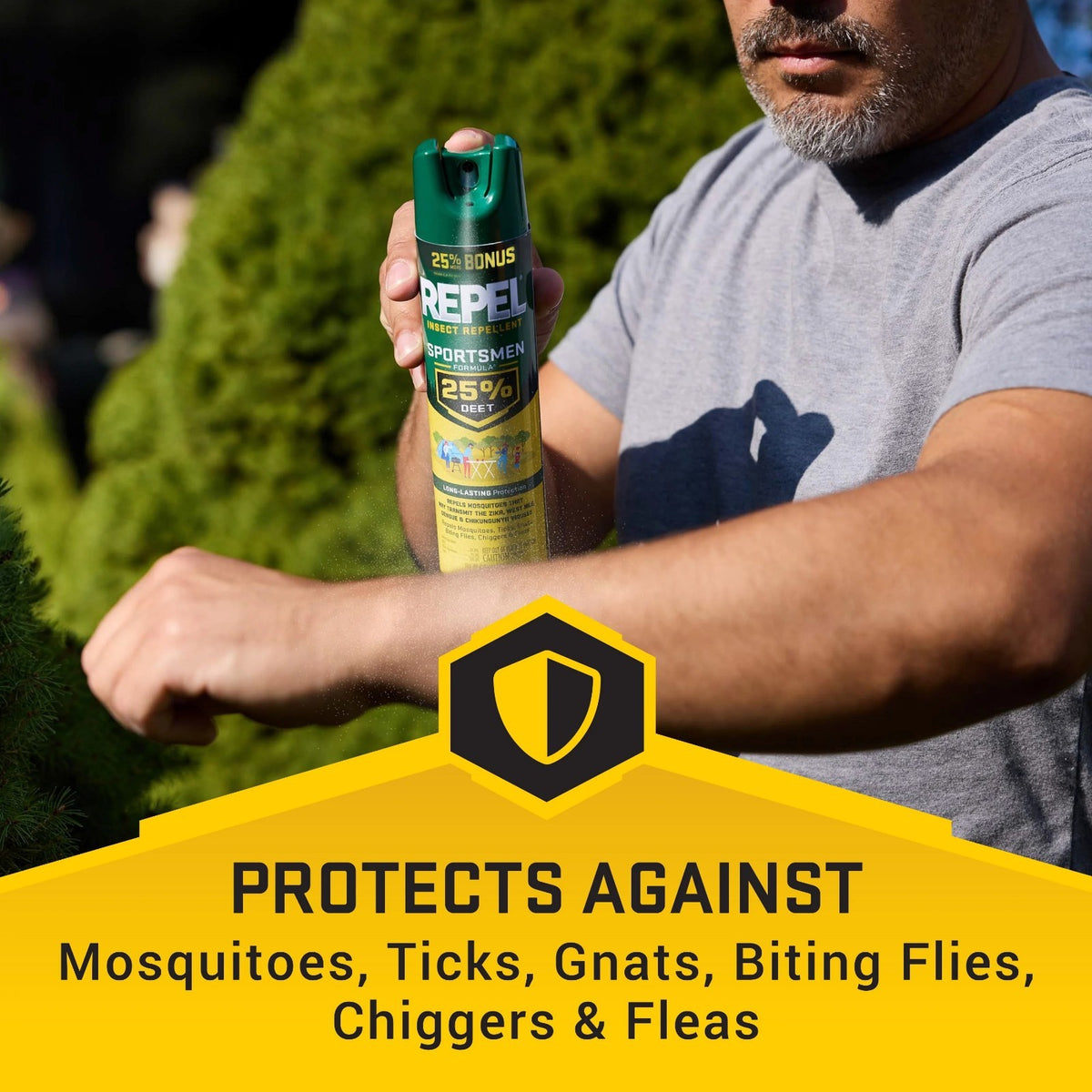 (2 Pack) Insect Repellent Spray with 25% DEET for Outdoor Activities - Bonus Aerosol