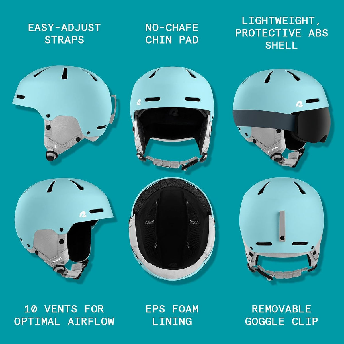 Kids Ski & Snowboard Helmet with ABS Shell and Impact Protection