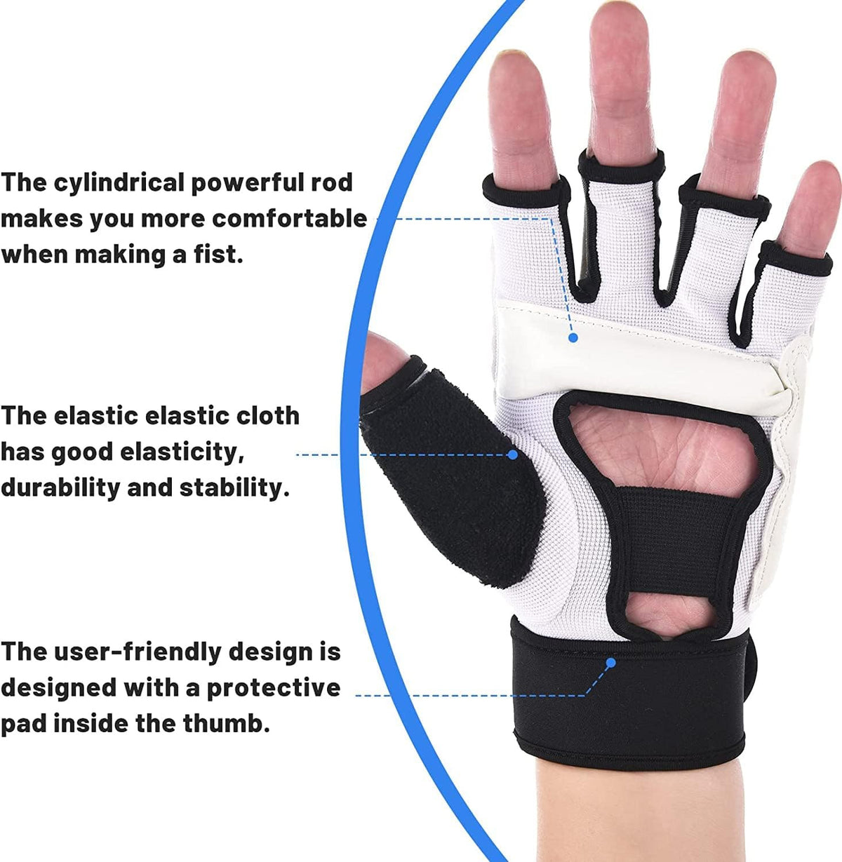 Kickboxing Sparring Gloves MMA Boxing Gloves for Men Women Kids - Breathable & Adjustable