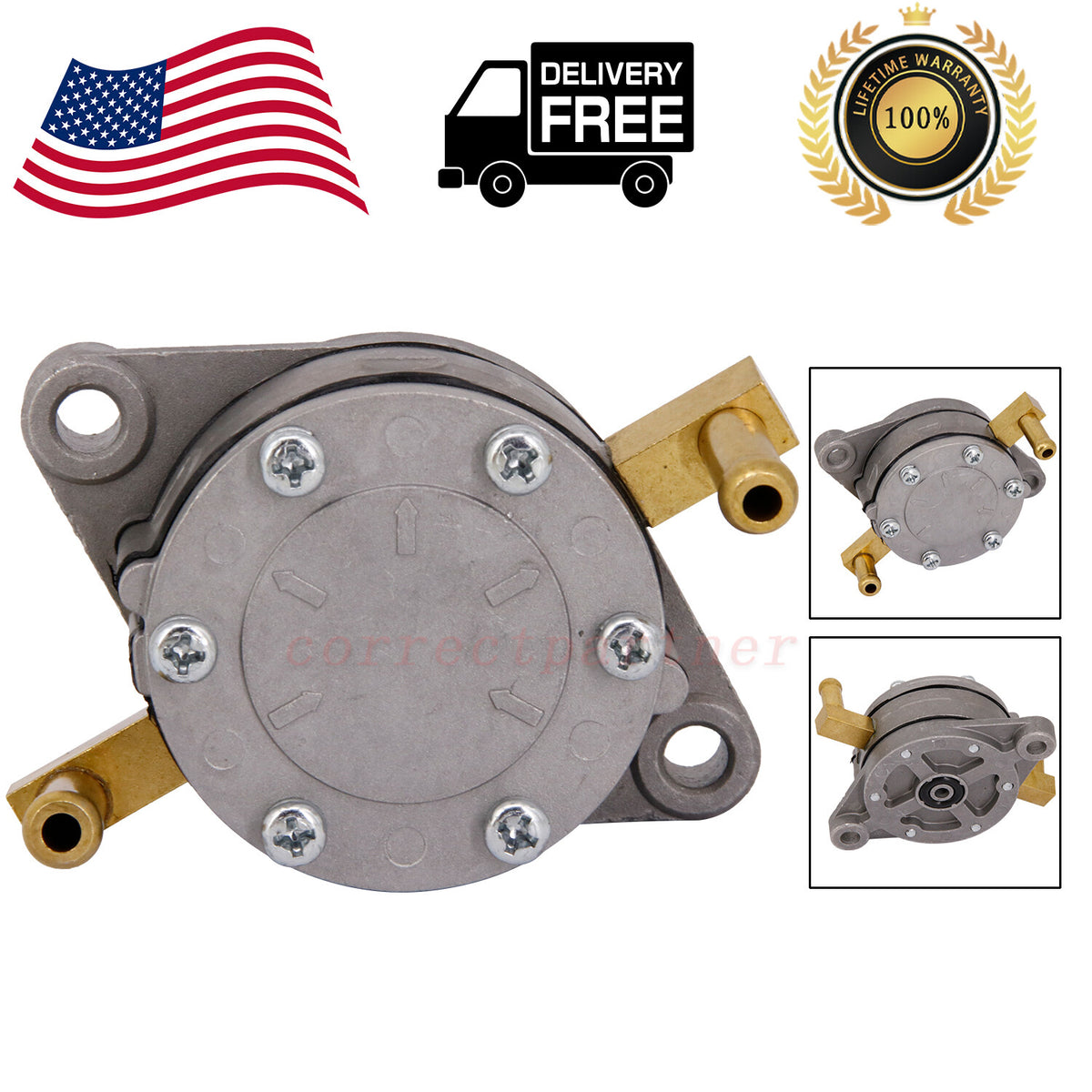 Fuel Pump for 1989-1990 EZGO Marathon 2-Cycle Golf Carts 3PG Engine 24233G1