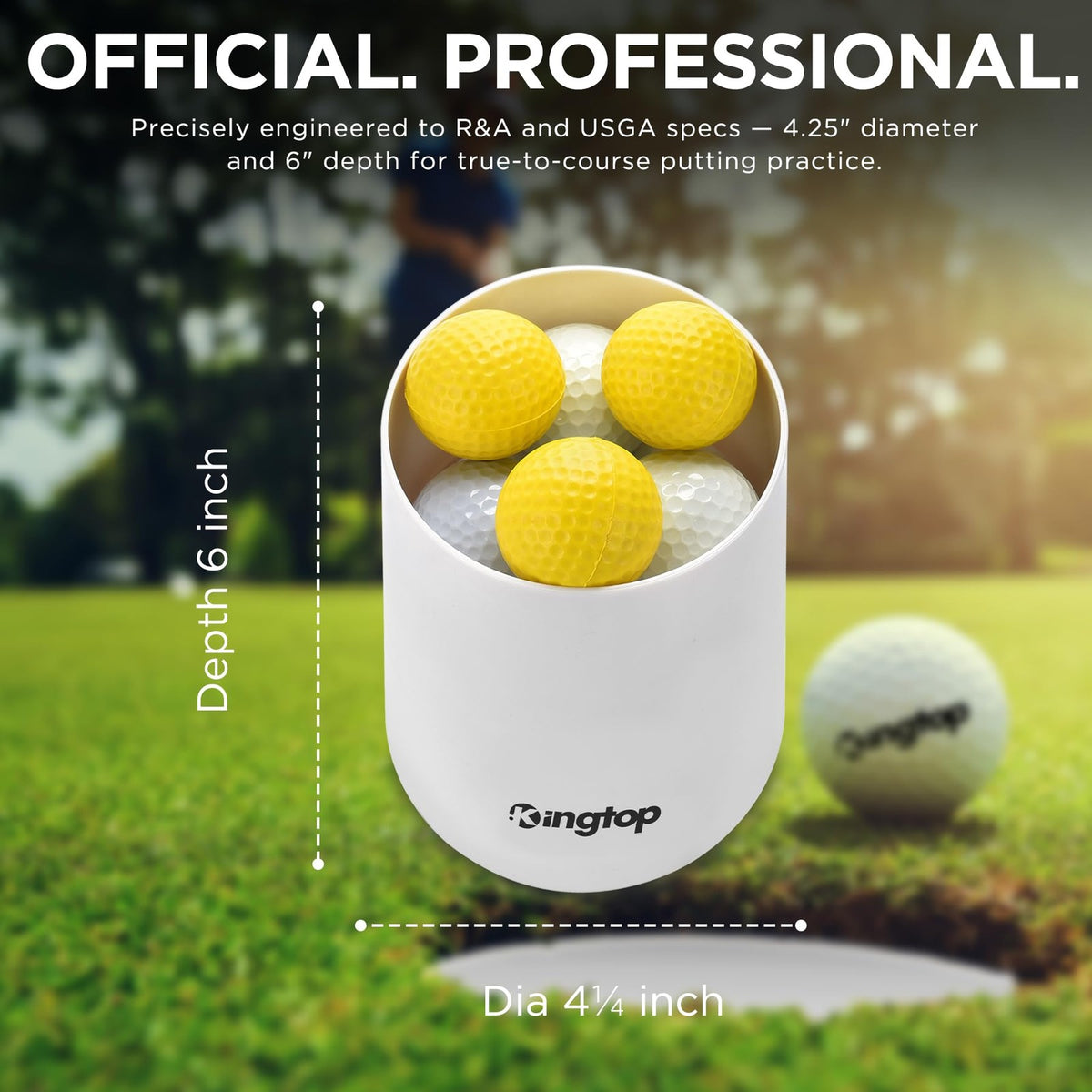 Golf Hole Cup - 6 Inch Height, PGA/USGA Standard, Golf Accessories
