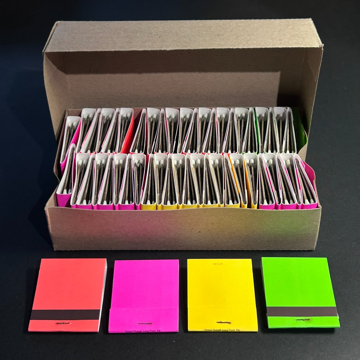 Neon Matchbooks for Weddings & Parties Bulk Safety Matches Made in USA