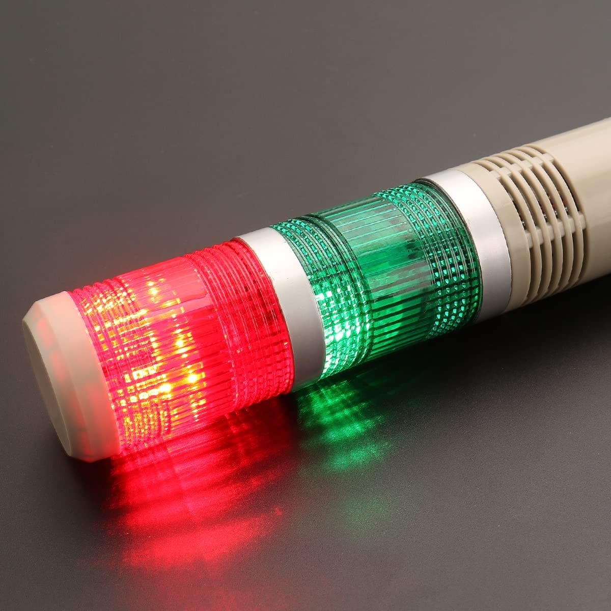 Industrial LED Signal Tower Light with Buzzer 12V DC Warning Indicator