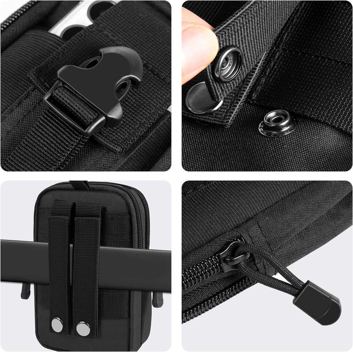 Tactical Molle Waist Pouch Utility Belt Bag Phone Holster for Outdoor & Work
