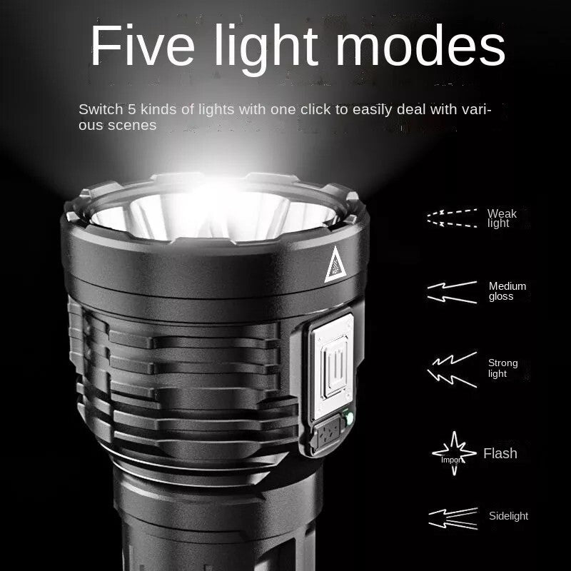 12000000LM LED Flashlight Tactical Rechargeable Handheld Torch USB