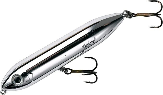 Saltwater Fishing Lure - 5-Inch Topwater Walking Bait with Nickel Finish