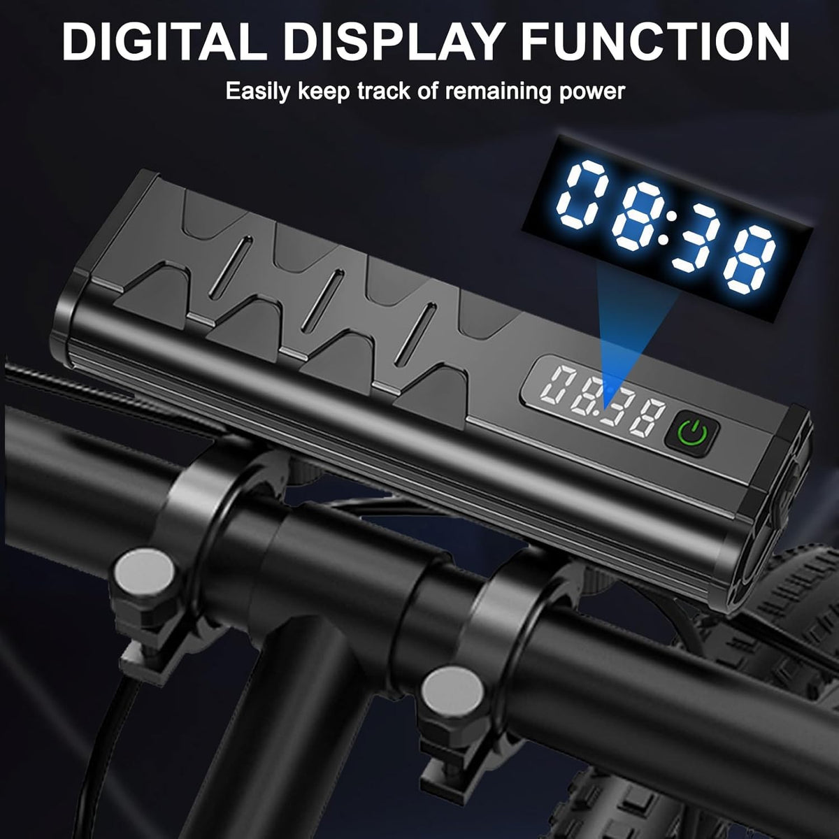 Rechargeable 4800LM Bicycle LED Light Bar with 10000mAh Battery for Night Riding
