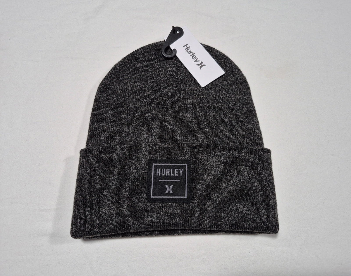 Hurley Icon Cuffed Beanie Men's One Size Gray Heather - Shifty Beanie