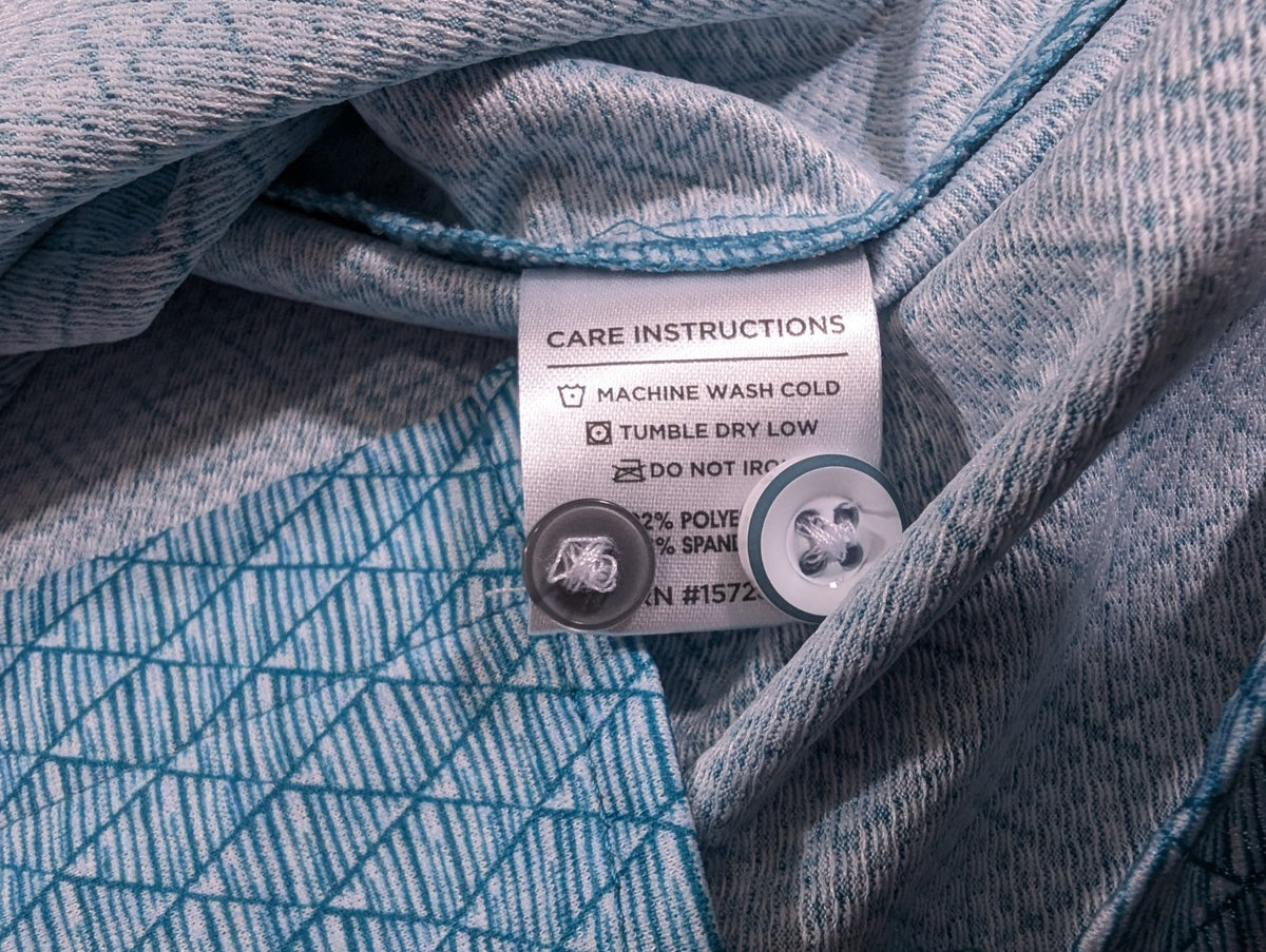 Men's Teal Diamond Mirage Dress Shirt Size Large Classic Fit