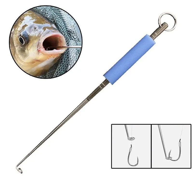 2-Piece Stainless Steel Fish Hook Remover Set - Fish-Friendly & Quick Release